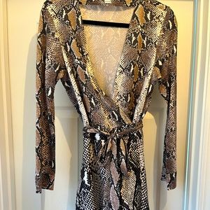 Diane Von Furstenberg leopard wrap dress